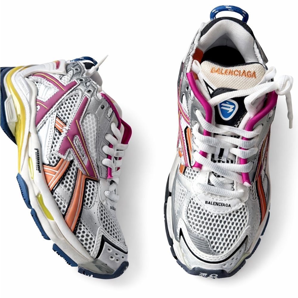 Balenciaga White Pink Orange Blue Multi Sneaker